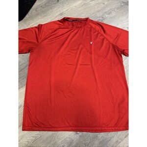 Spyder Swim Mens Red Rash Guard Short Sleeve Performance Swim Shirt Large